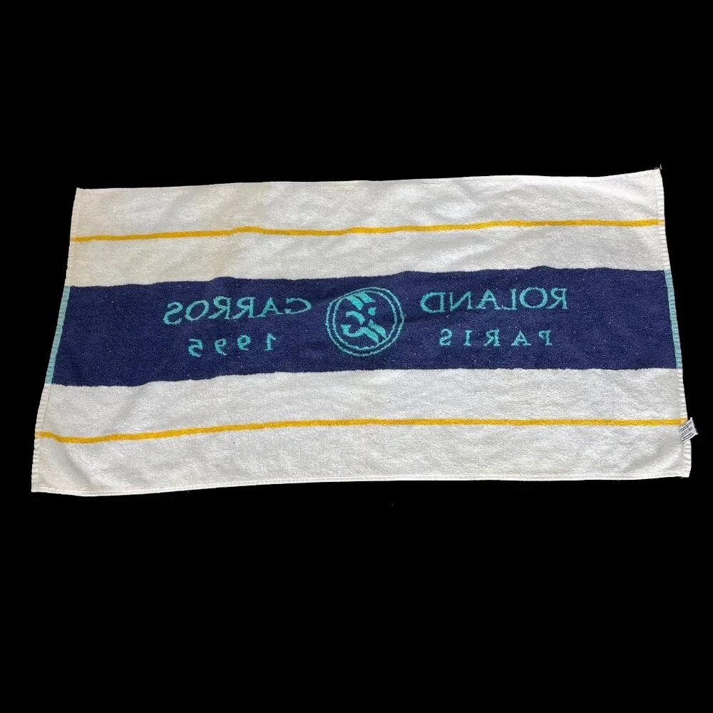 Roland Garros 1995 Vintage French Open Tennis Tournament Towel